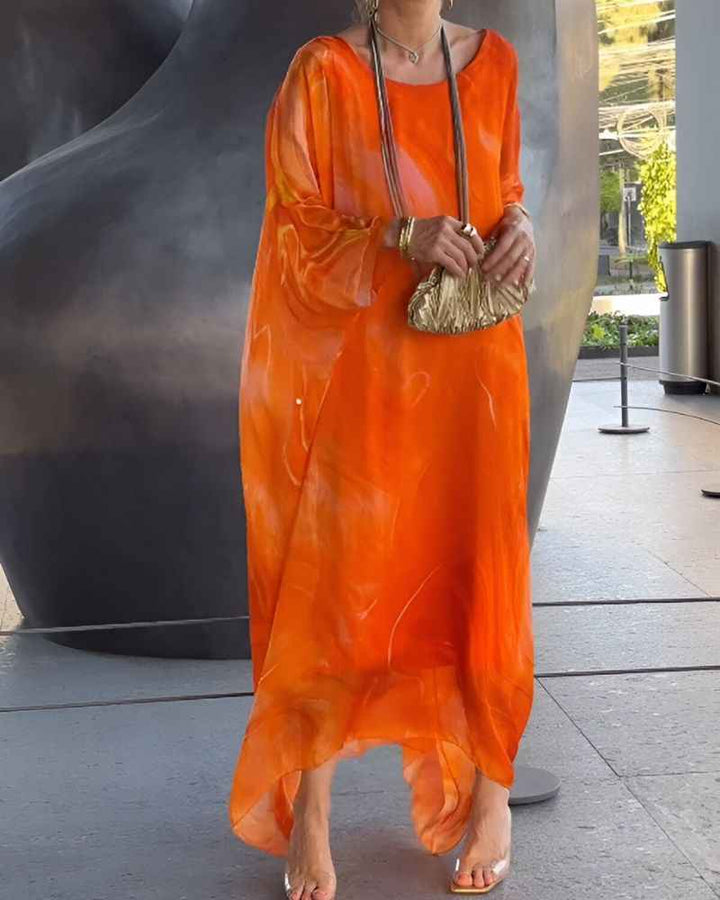 Connie | Elegant Tummy Coverage Dress Orange