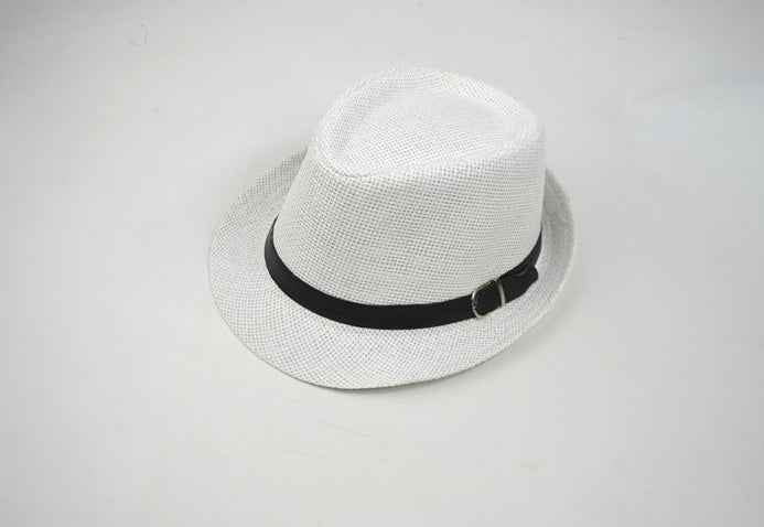 Men's Trendy Summer Straw Hat for Outdoor Adventures and Sun Protection White