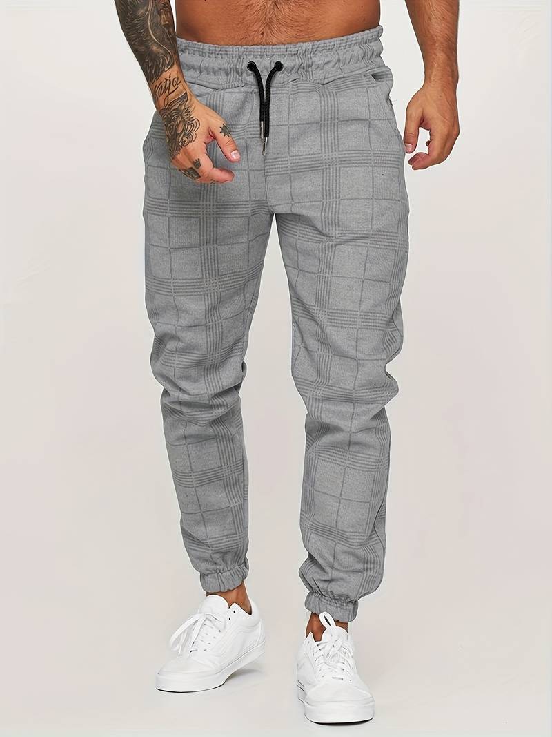 Men's Jogger Pants Modern Fit Fabric Blend Gray