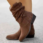 Berdine | Elegant Boots With Soft Soles Dark Brown