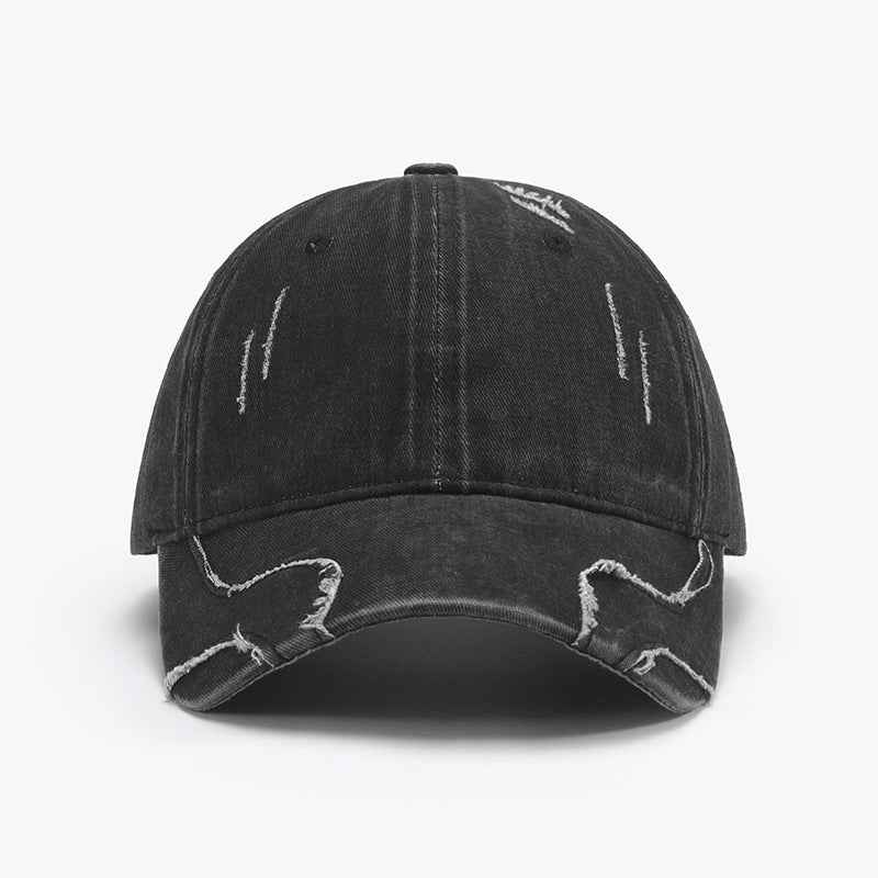 Men's Baseball Street Face-looking Small Peaked Cap 24A141 Black Adjustable