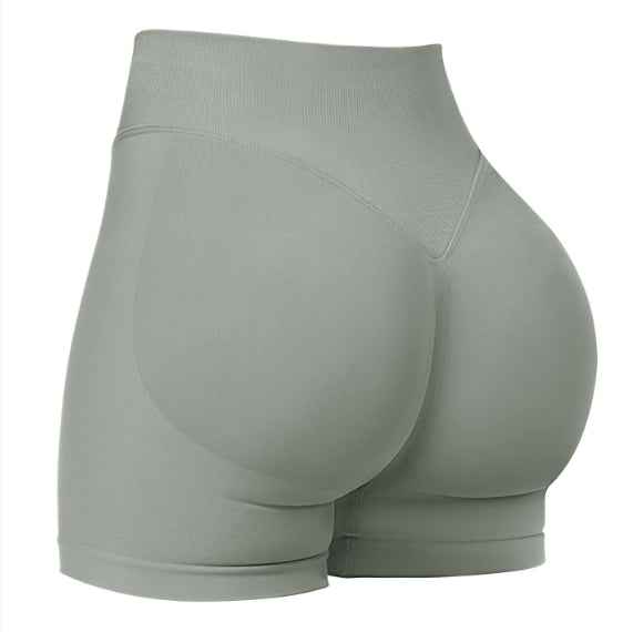 Women's High Waist Seamless Yoga Shorts for Sports and Fitness