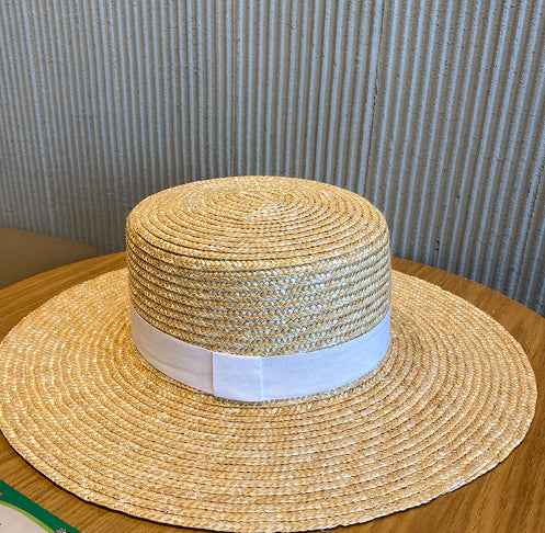 Woven Raffia Straw Hat - Stylish Sun Protection for Confident Women white K 58 M