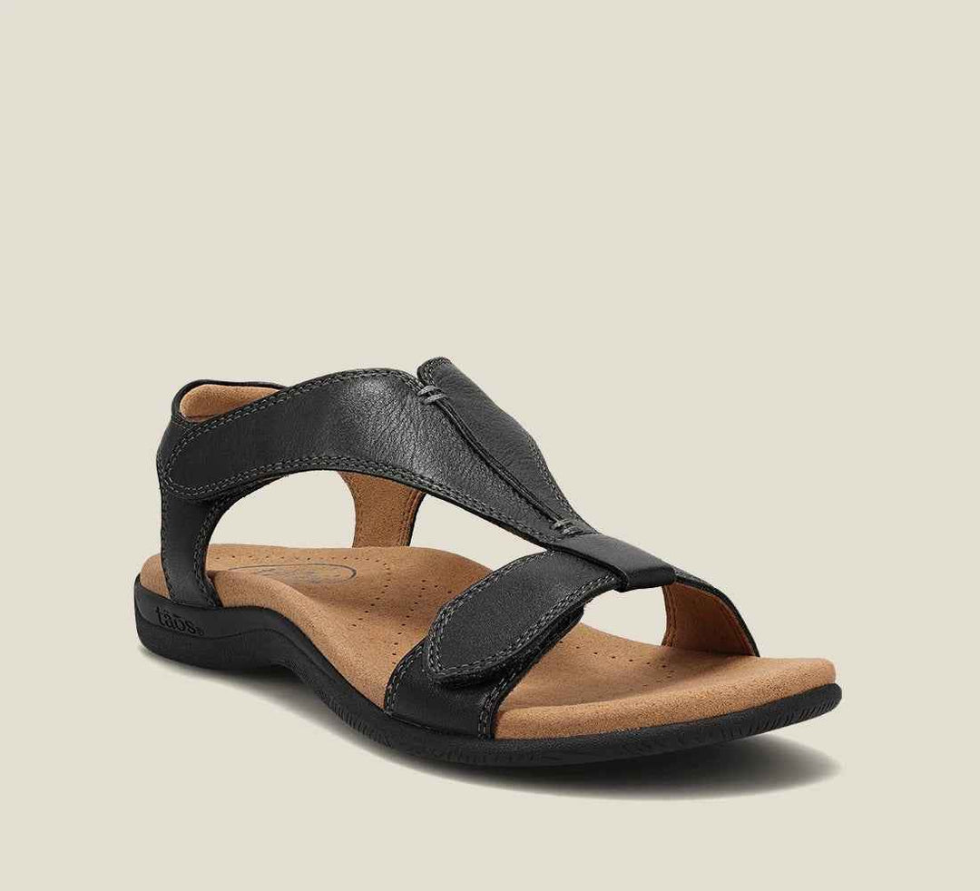 Women's Platform Wedge Sandals with Thick Soles and Velcro Straps Black