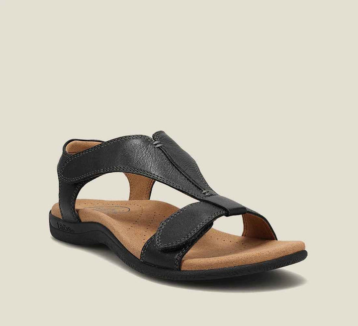 Women's Platform Wedge Sandals with Thick Soles and Velcro Straps Black