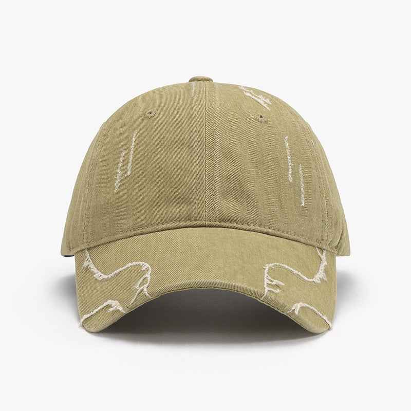 Men's Baseball Street Face-looking Small Peaked Cap 24 A141 Khaki Adjustable