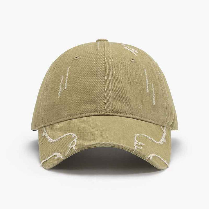 Men's Baseball Street Face-looking Small Peaked Cap 24 A141 Khaki Adjustable