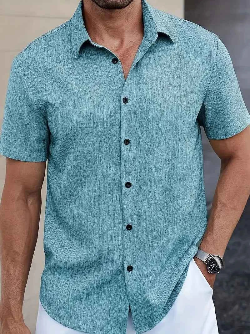 Men's Classic Short Sleeve Shirt Sky Blue