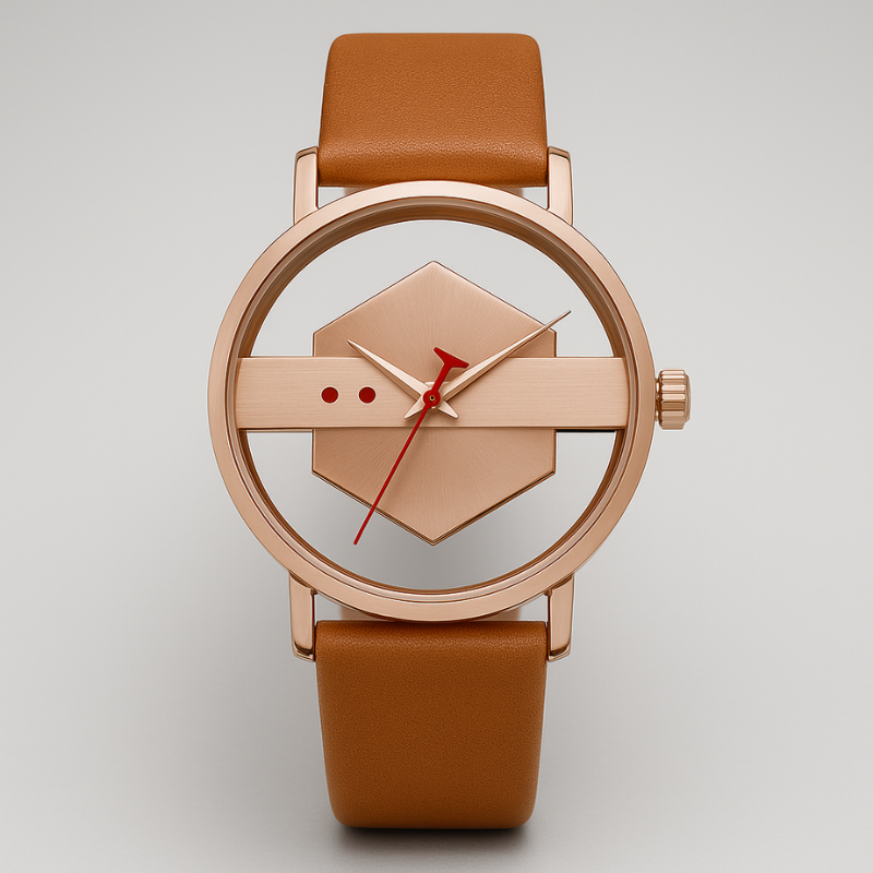 Orbit Timepiece: Stylish and Modern Design Brown Rose Gold