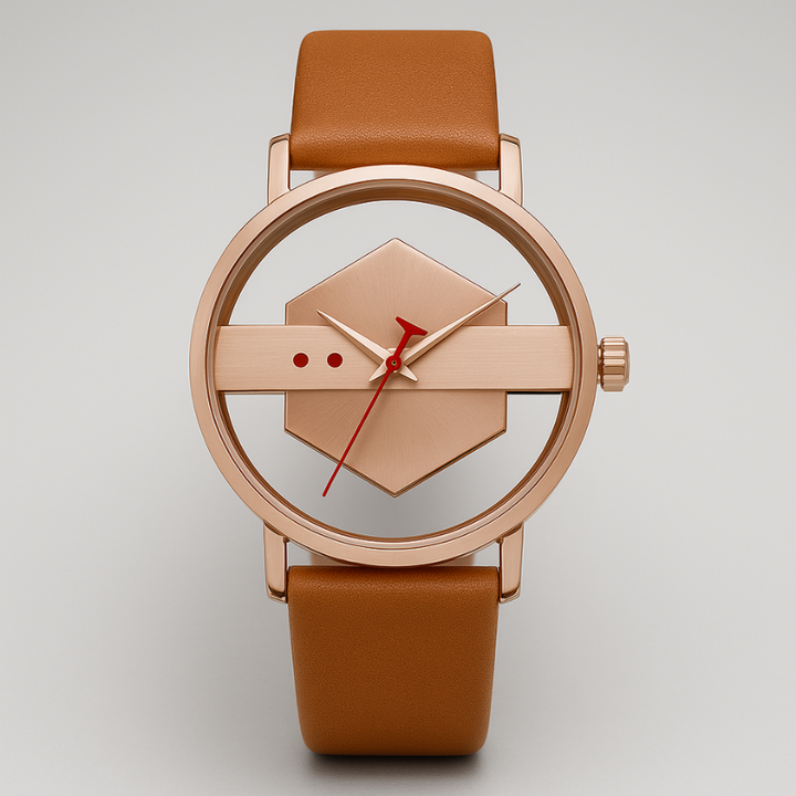 Orbit Timepiece: Stylish and Modern Design Brown Rose Gold