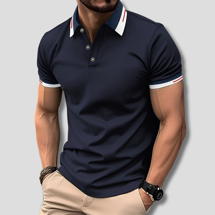 Men's Premium Look Polo Shirt Navy Blue