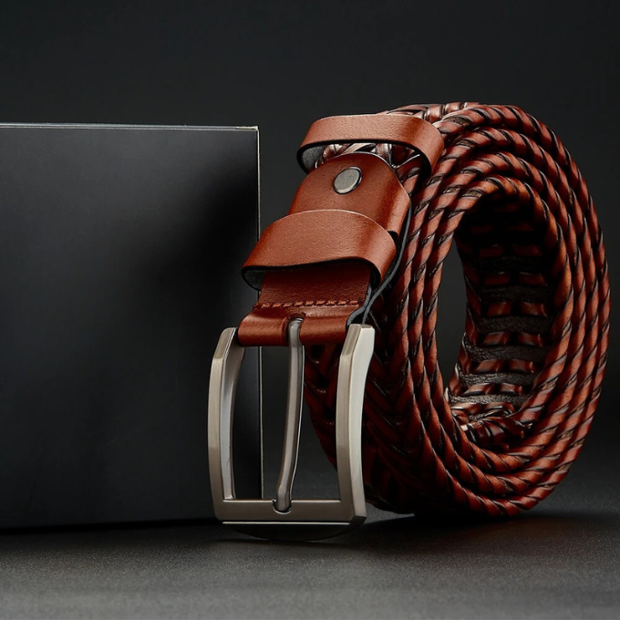 Braided Cowhide Belt - Durable and Stylish Accessory
