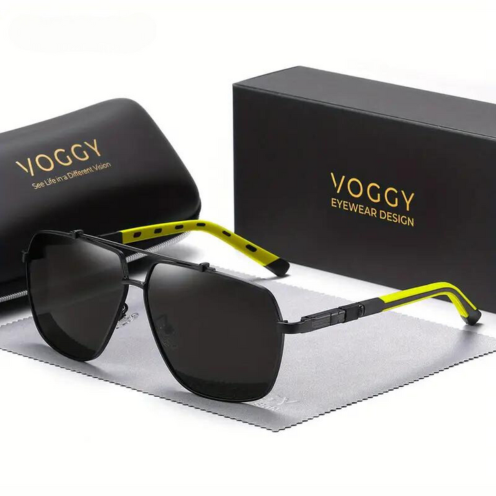 Classic Oxford Aviator Sunglasses for Stylish Protection Sunburst Yellow