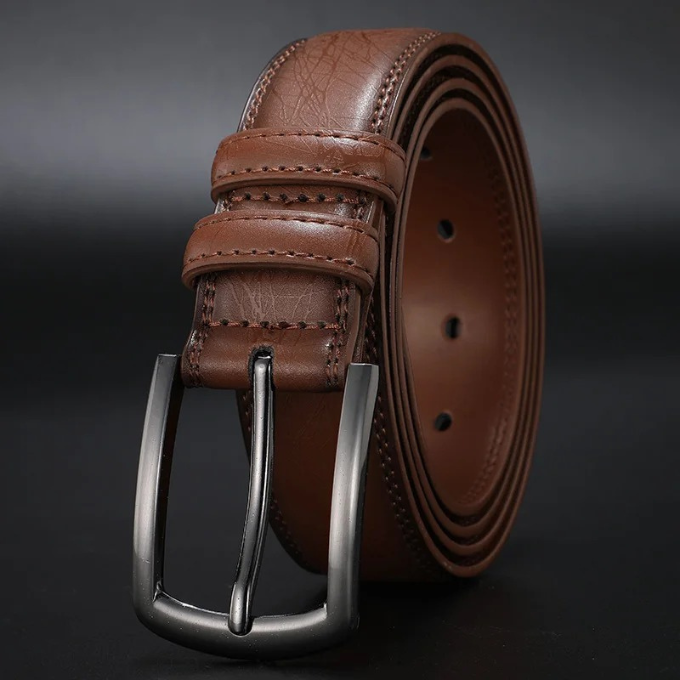 Gunmetal Cowhide Belt for Stylish Outfits Brown