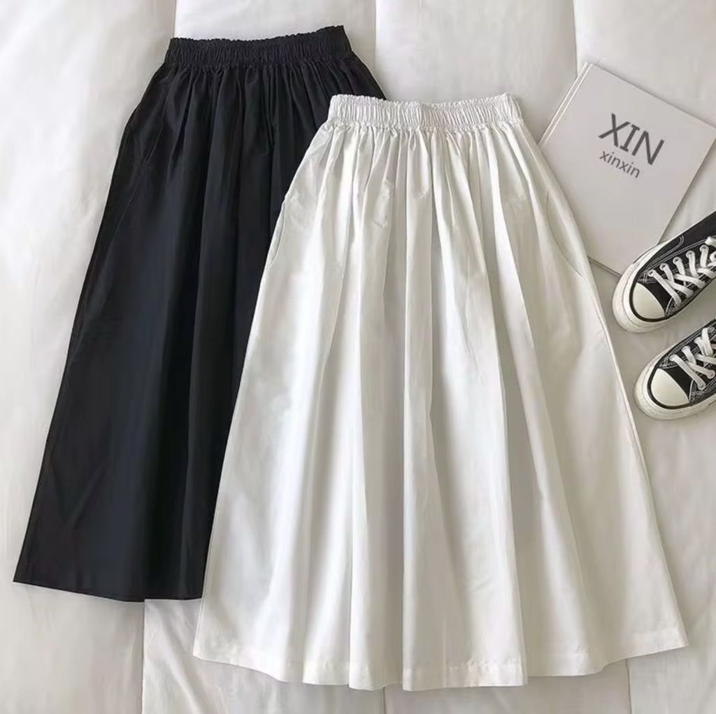 Women's High Waist Wide Skirt