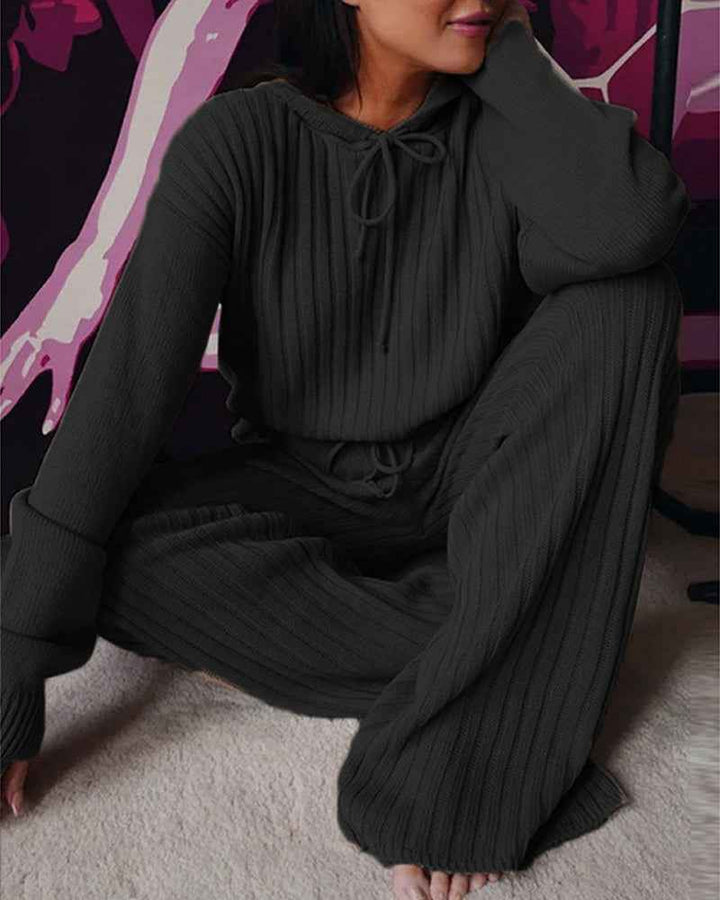 Women's Cozy Pajama Set Black