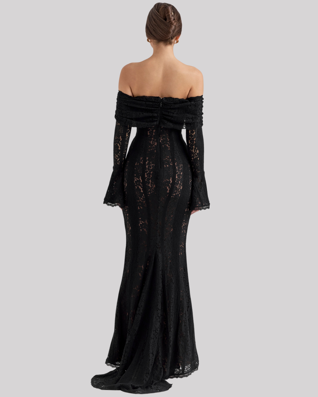 Luxe Off-Shoulder Maxi Dress in Lace for Women