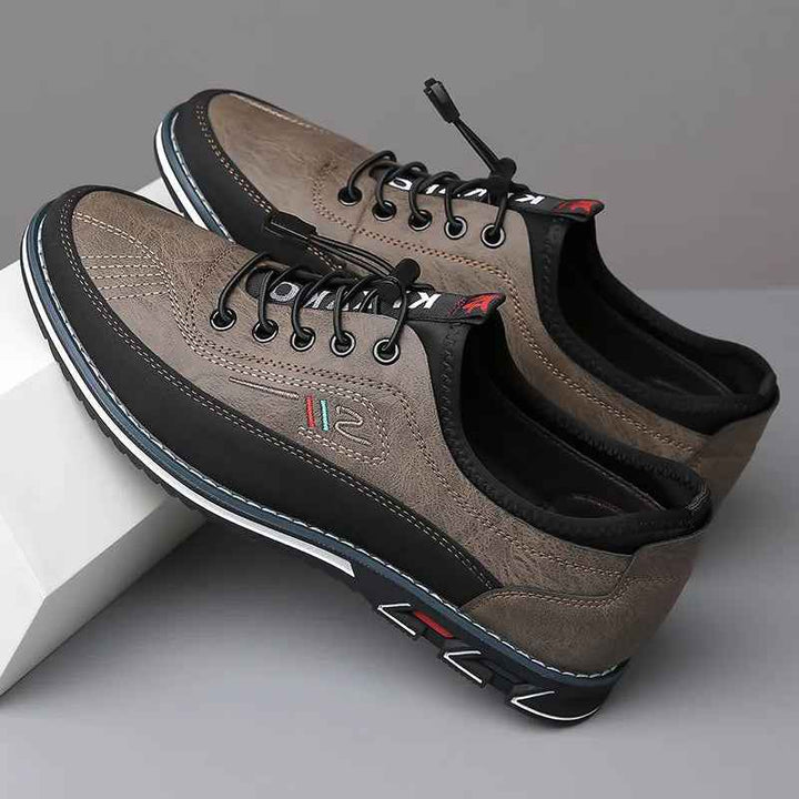 Men's Slip-On Sneakers with Tassel and Laces | Round Toe Cap Khaki