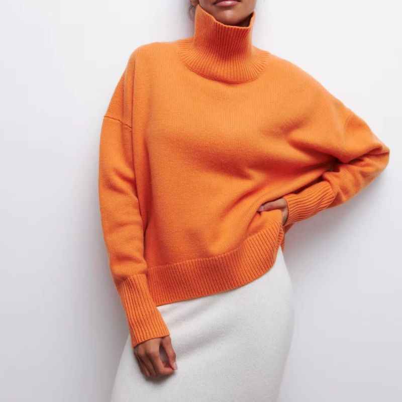 Women's Valetta Knit Sweater - Cozy & Stylish Knitwear Orange