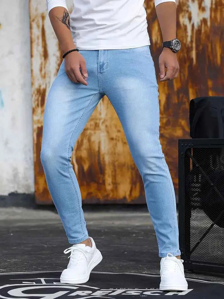 Men's Stretch Denim Skinny Jeans – Stylish & Comfortable Casual Wear