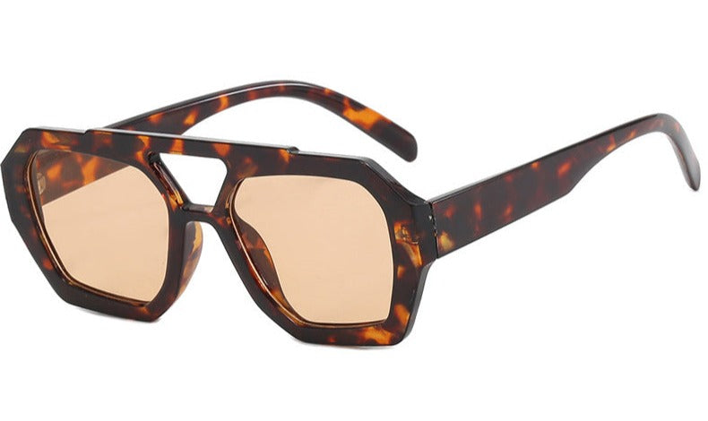 Meave | Women's Trendy Sunglasses Leopard print with brown lenses
