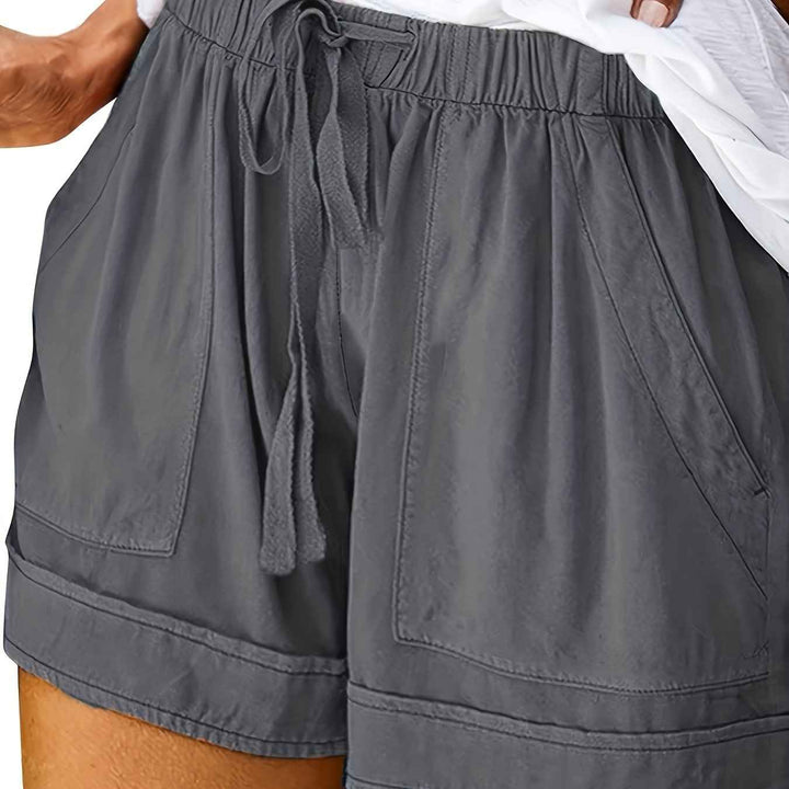 Women's Relaxed Drawstring Shorts for Comfort Grey