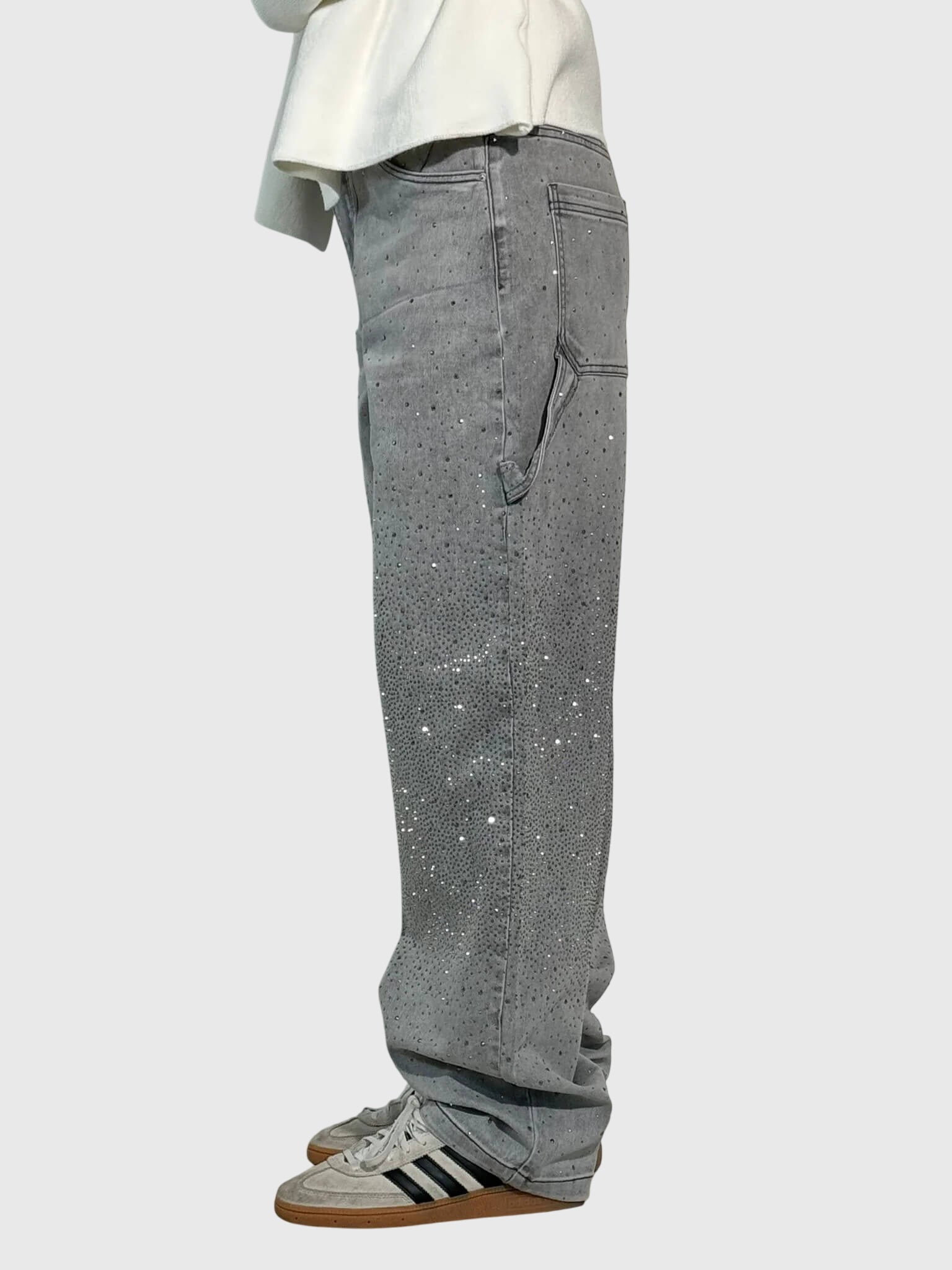 Women's Sparkle Diamond Denim Pants