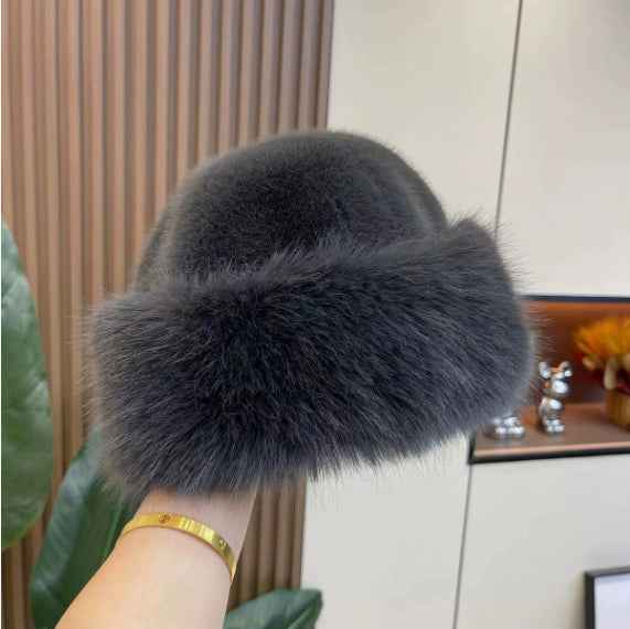 Fashion Personality Ladies Mongolian Cap Gray