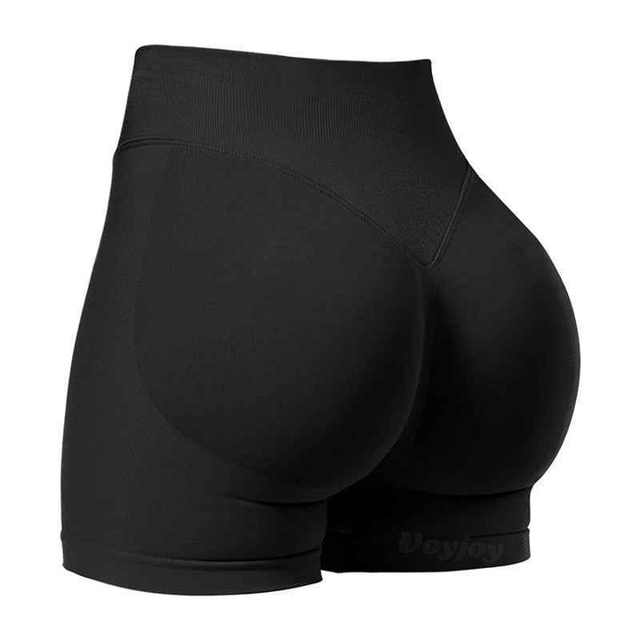 Women's High Waist Seamless Yoga Shorts for Sports and Fitness M