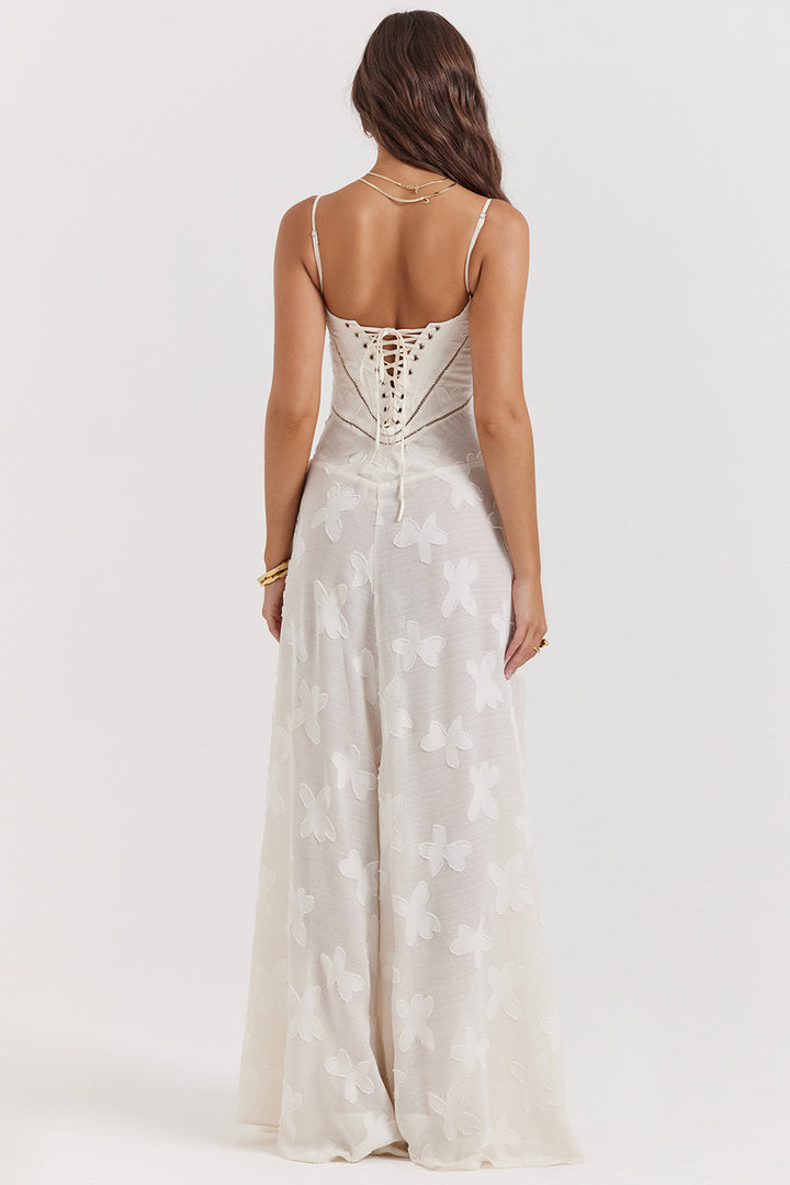 Charline | Women's Elegant Embroidered Maxi Dress