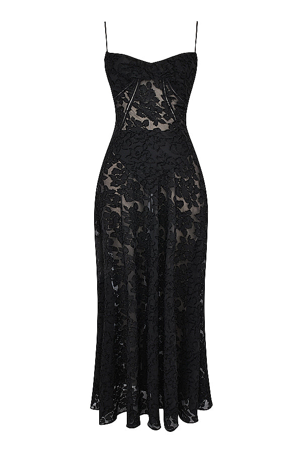 Charline | Women's Elegant Embroidered Maxi Dress