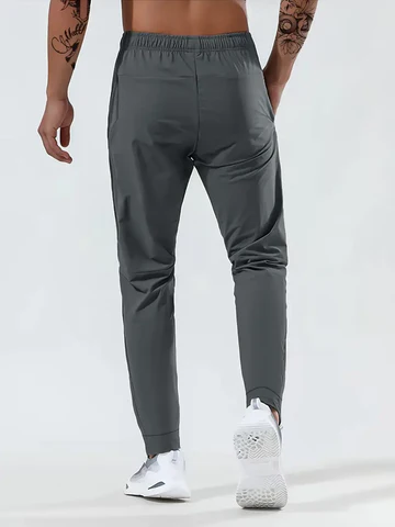 Men's Stretchy Sports Pants with Zippers for Comfort