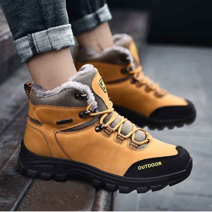Men's Warm Winter Outdoor Boots | Laced & Anti-Slip