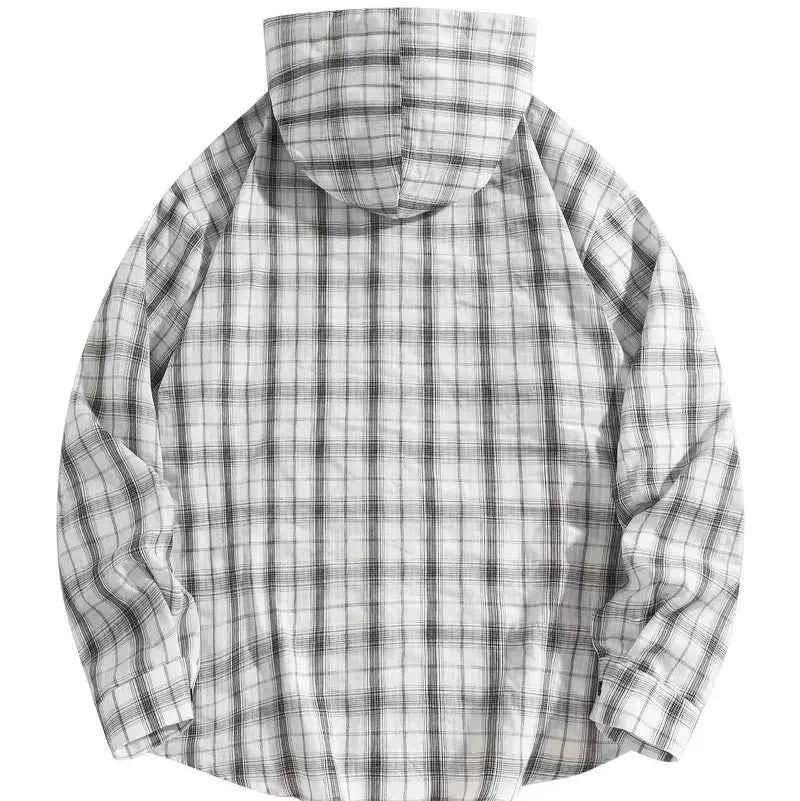 Men's Hooded Plaid Shirt - Stylish and Comfortable