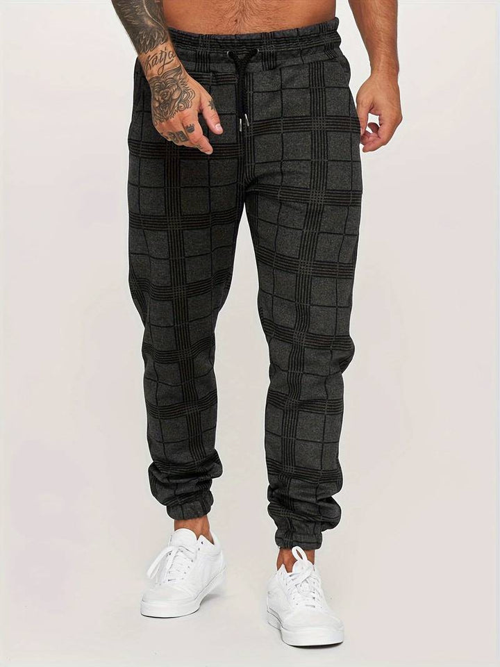 Men's Jogger Pants Modern Fit Fabric Blend Black