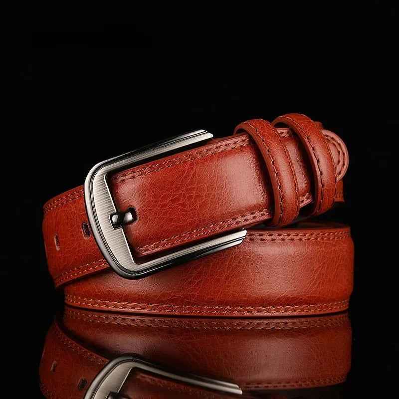 Premium 100% Cowhide Leather Belt Maroon