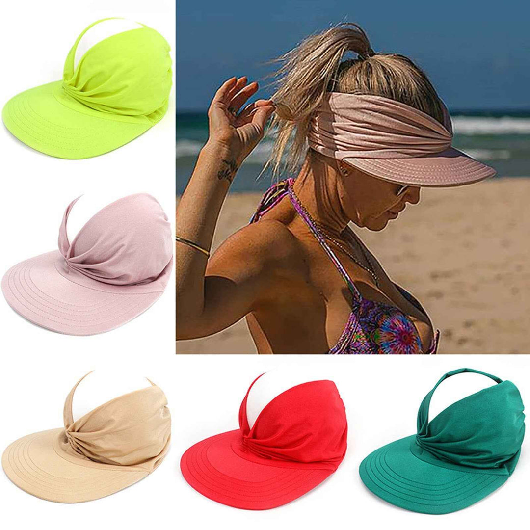 Cross-Border New Anti-Ultraviolet Sun Visor Outdoor Fashion Trend Empty Top Hat European And American Style Creative Big Brim Hat