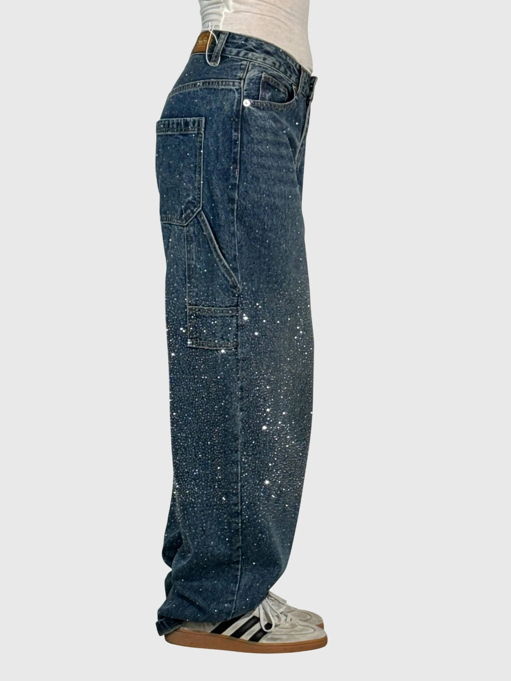 Women's Sparkle Diamond Denim Pants