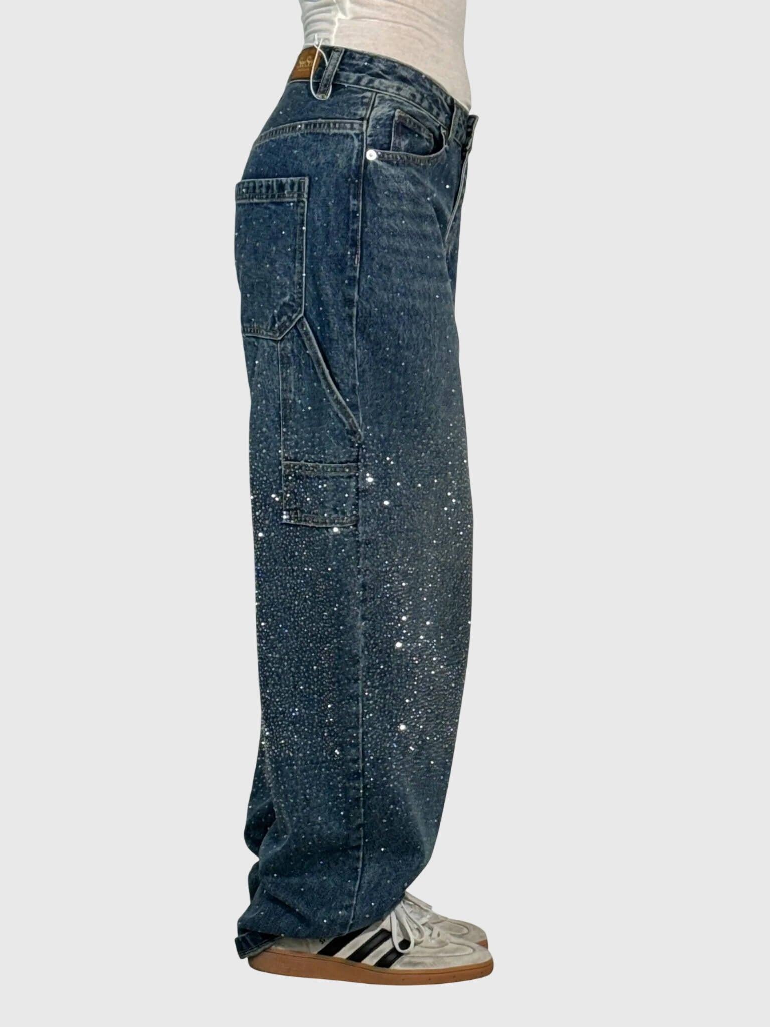 Women's Sparkle Diamond Denim Pants