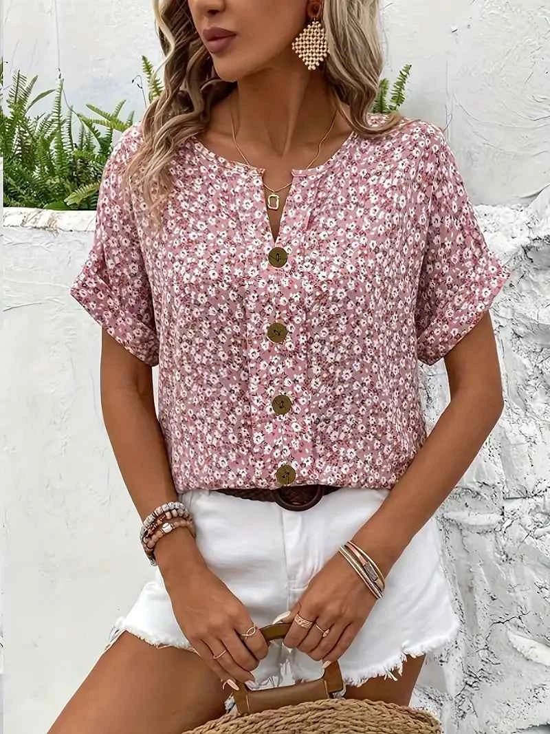 Women's Lightweight Floral Print Blouse