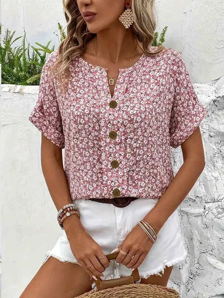 Women's Lightweight Floral Print Blouse
