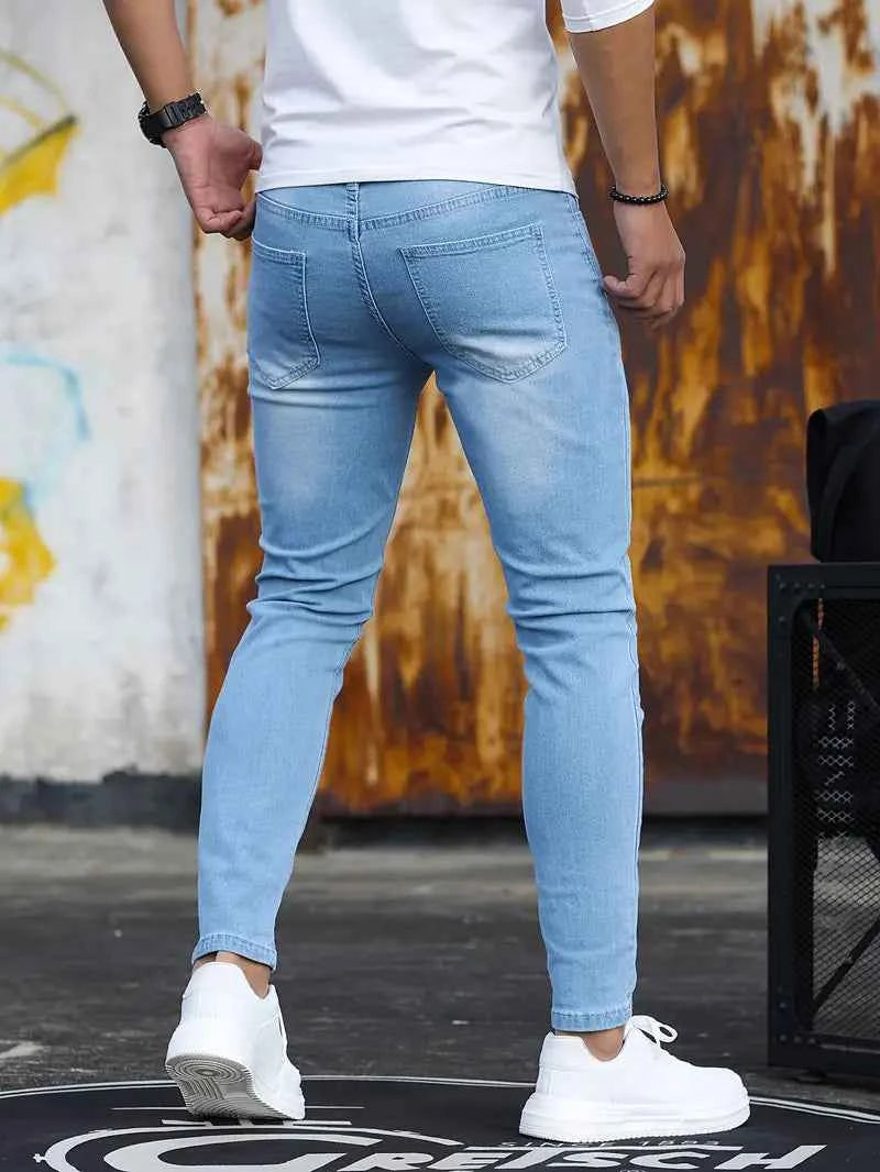 Men's Stretch Denim Skinny Jeans – Stylish & Comfortable Casual Wear