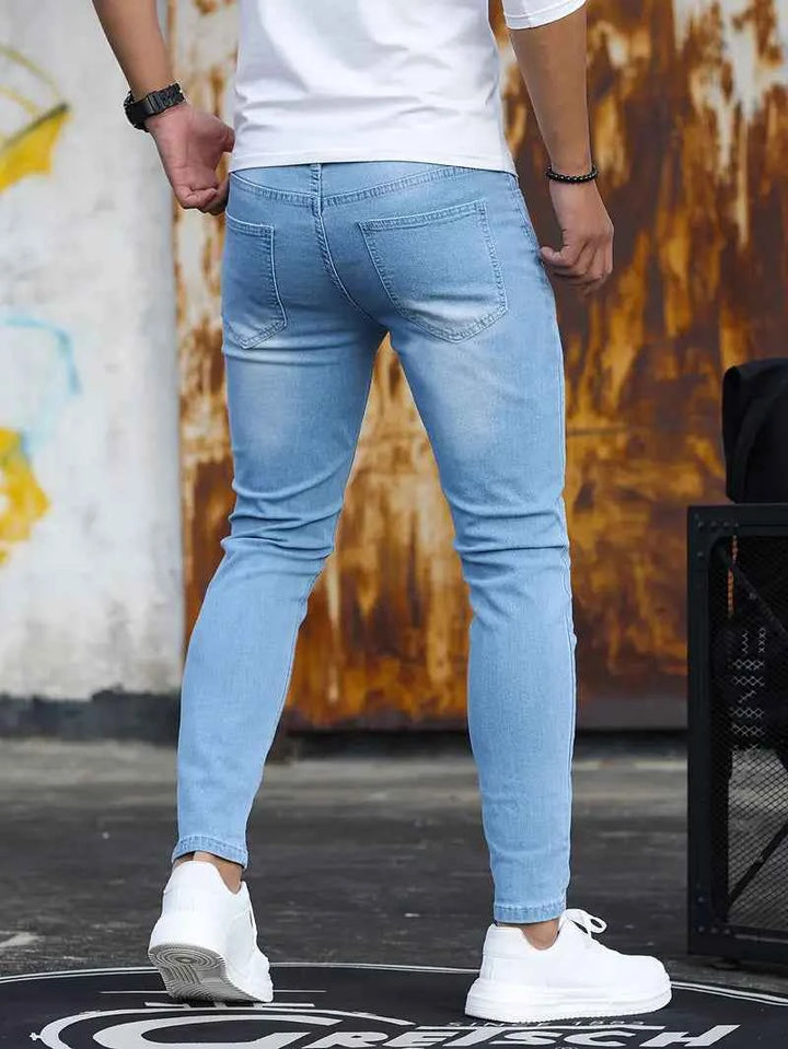 Men's Stretch Denim Skinny Jeans – Stylish & Comfortable Casual Wear