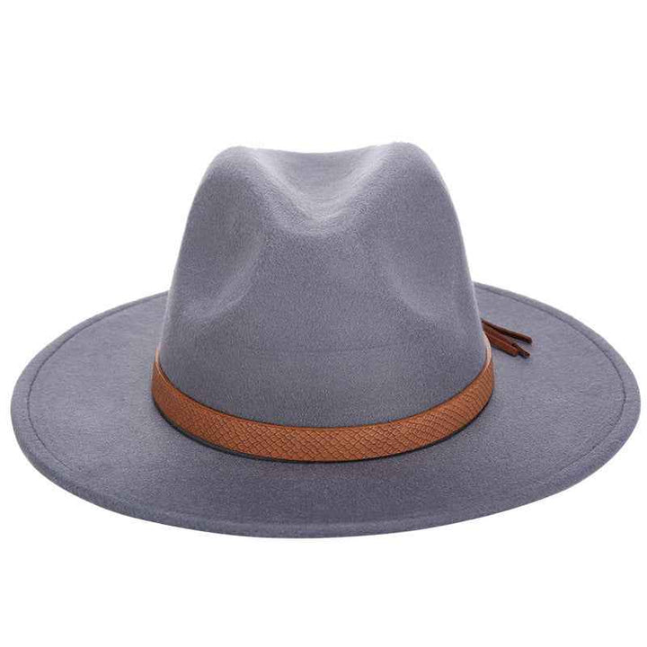 Woolen Jazz Hat - Stylish Winter Accessory for Confident Women gray