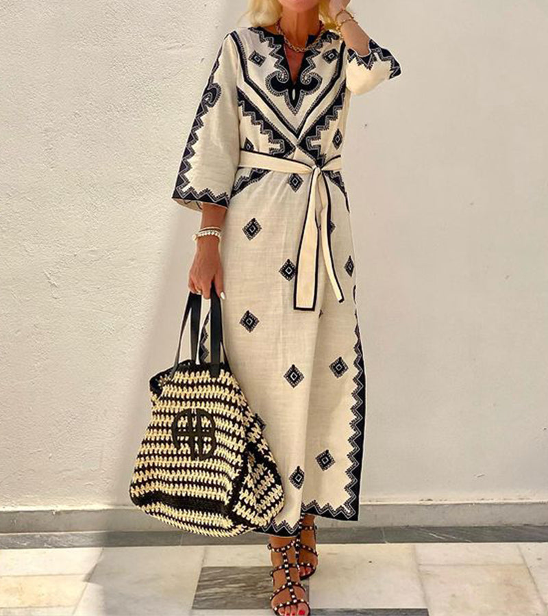 Jurney | Women's Summer Kaftan Dress with Belt