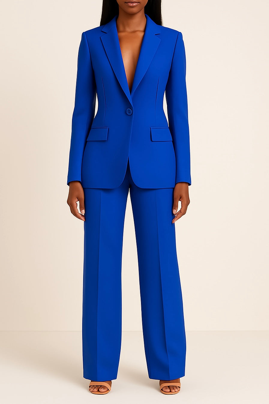 Women's Formal Two-Piece Suit Blue