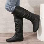 Danica | Women's Knee-High Boots with Side Zipper