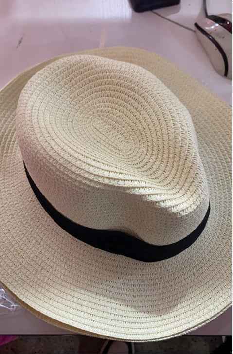 Casual All-match Sun Hat Foldable Sun Hat Milky white