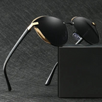 Polarized UV Protection Sunglasses Gold Black