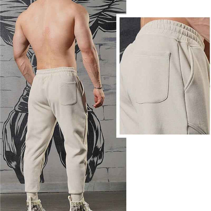 Men's Lightweight Cargo Fleece Jogging Pants - Tapered Fit